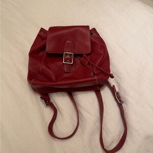 Coach Vintage Backpack Bag 9569 red leather Rare Vintage